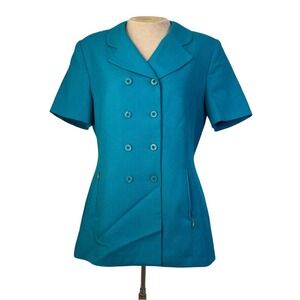 Le Suit Women's 2-pc Knee Length Lined Button Skirt Suit Front Pockets Size 10